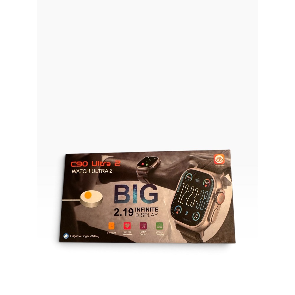 C90 Ultra 2 Smartwatch 2.19i Infinite Display Orangesport Hiwear Plus  (49mm)